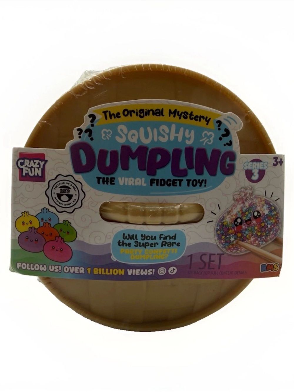 Crazy Fun Original Mystery Squishy Dumpling Series 3 RMS Sealed Viral Fidget Toy